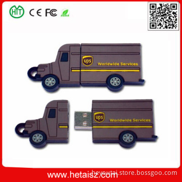 Truck Shaped Custom USB Flash Drive/Rubber USB Flash Drive